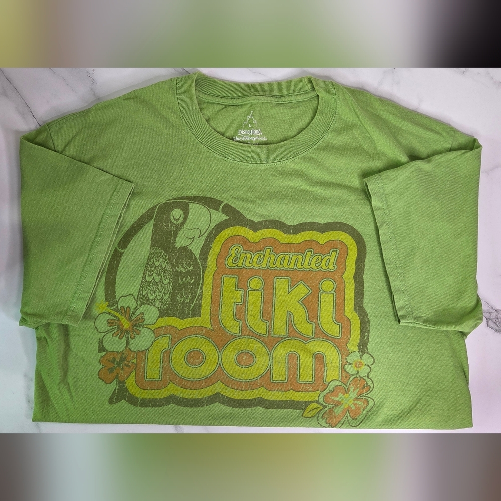 Disney Green Enchanted Tiki Room T-Shirt - Size LARGE - Picture 3 of 8